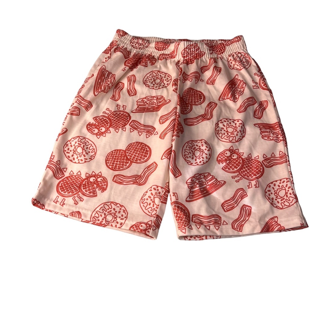 Cat & Jack Beige Printed Pajama Shorts Boys Size Large